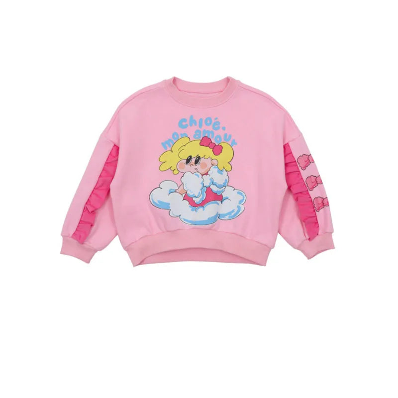 Children's Set Girls' Double sided Cotton Coat Pants Set