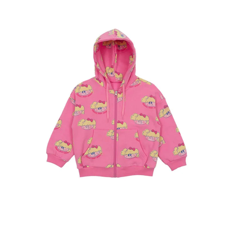 Children's Set Girls' Double sided Cotton Coat Pants Set