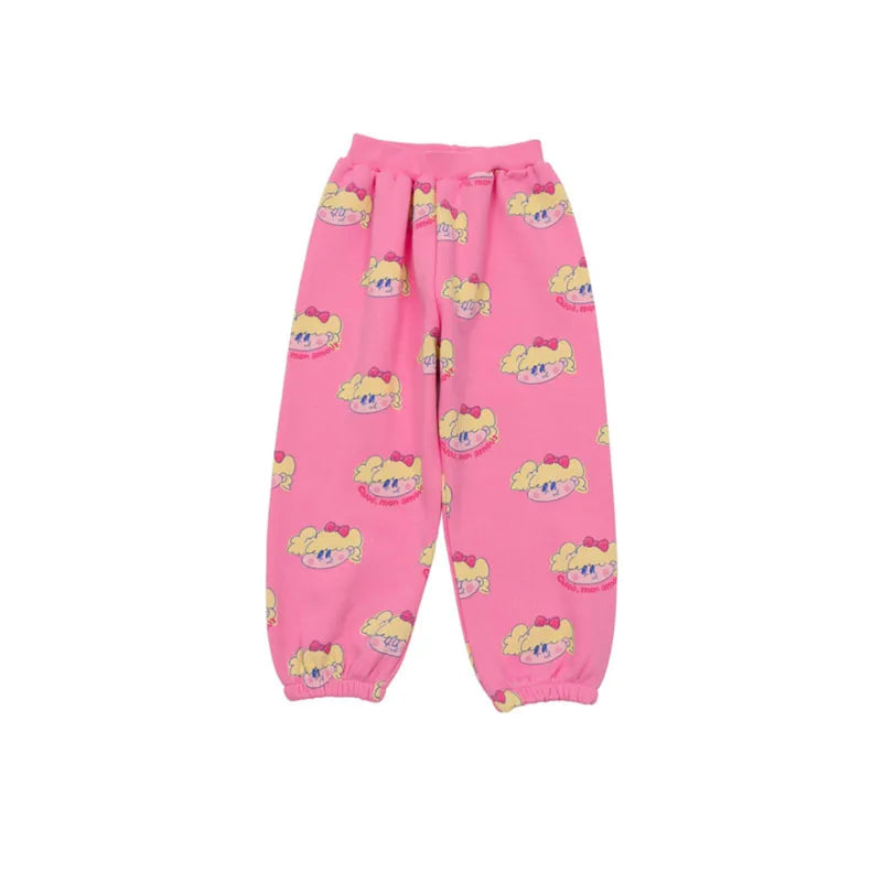 Children's Set Girls' Double sided Cotton Coat Pants Set
