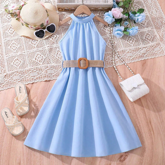 Children's Dress With Casual Belt