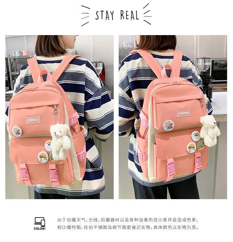 Set Primary  Schoolbag Female 4-Piece