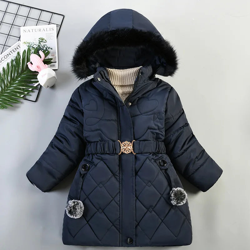 Long Jacket with Fur Hood