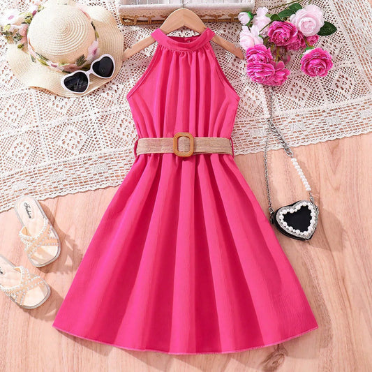 Children's Dress With Casual Belt